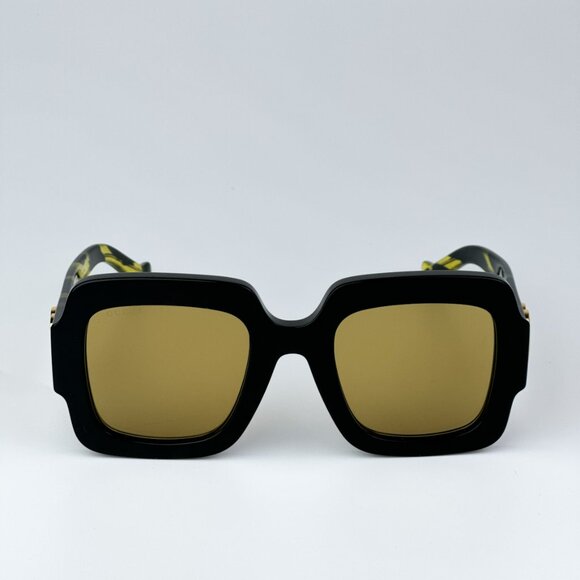 Gucci GG1547S 004 BRAND NEW Sunglasses Black Brown Women Square - Picture 5 of 12